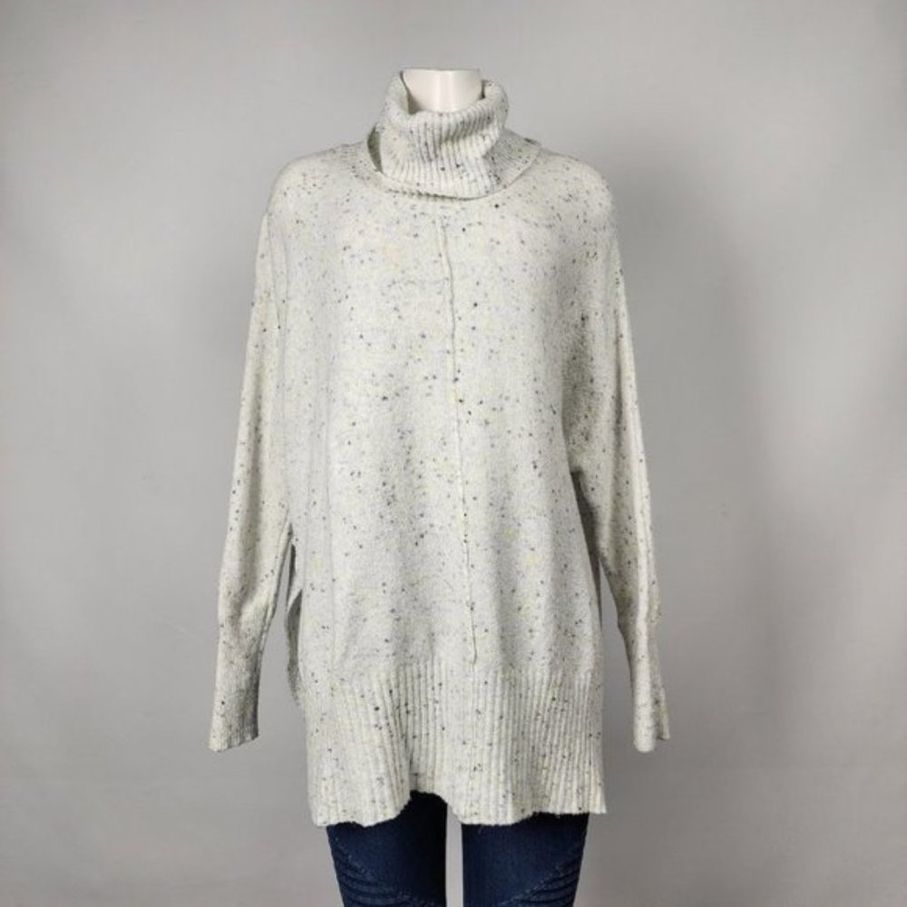JESSICA Simpson White Cotton Speckled Knit Sweater Size M